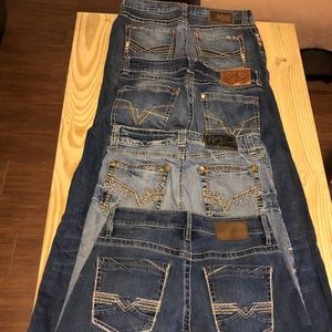 four pairs men’s jeans